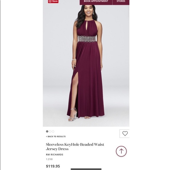 R&M Richards Keyhole Beaded Waist Prom Dress - Picture 3 of 8